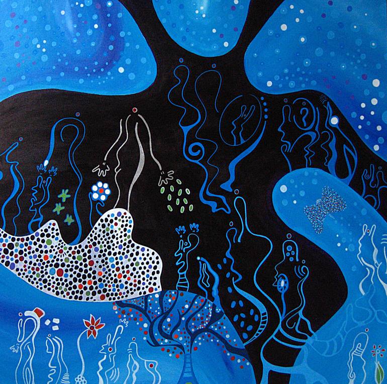 Original Abstract Painting by Nathalie Gribinski | Abstract Art on Canvas | The Celebration