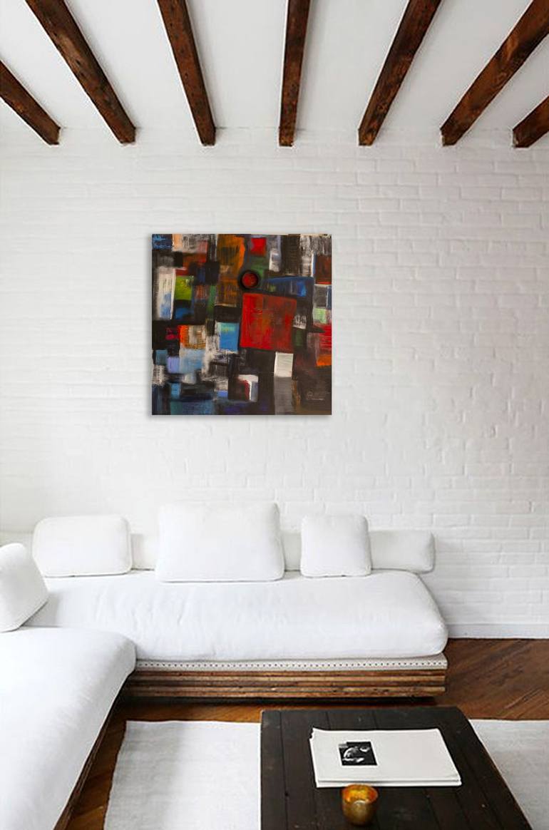 Original Fine Art Abstract Painting by Nathalie Gribinski