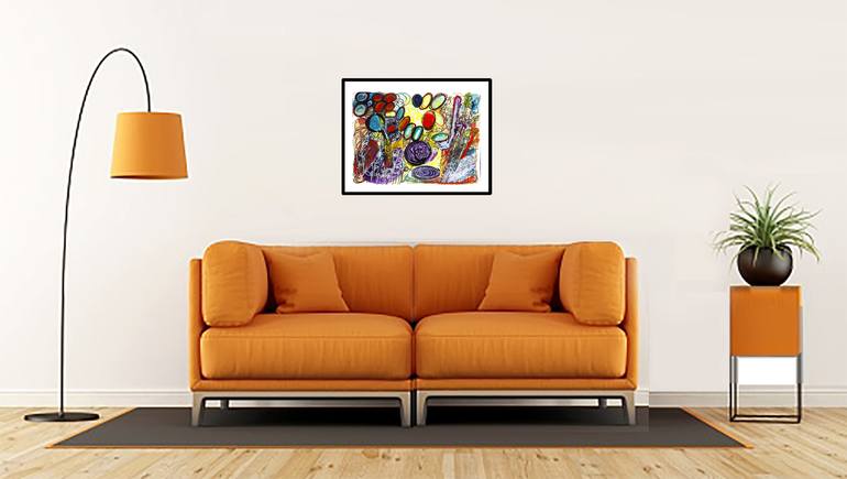 Original Fine Art Abstract Painting by Nathalie Gribinski