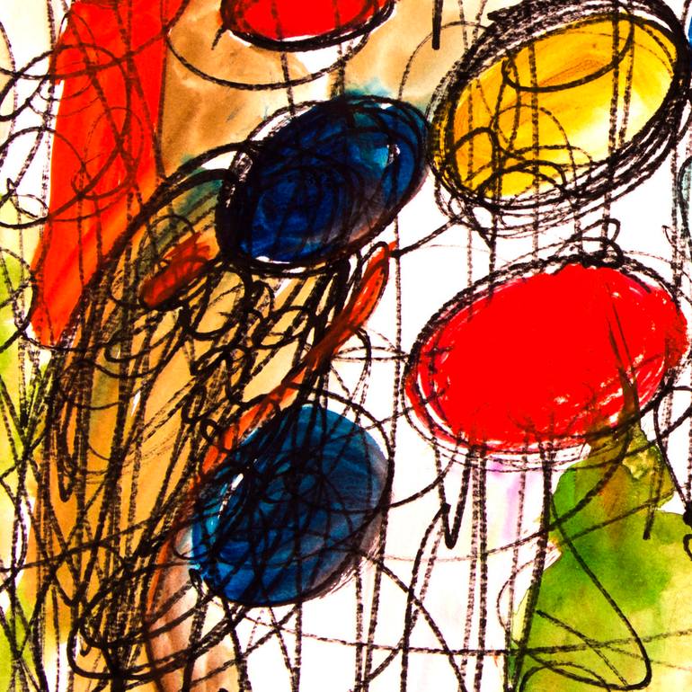 Original Abstract Expressionism Abstract Painting by Nathalie Gribinski