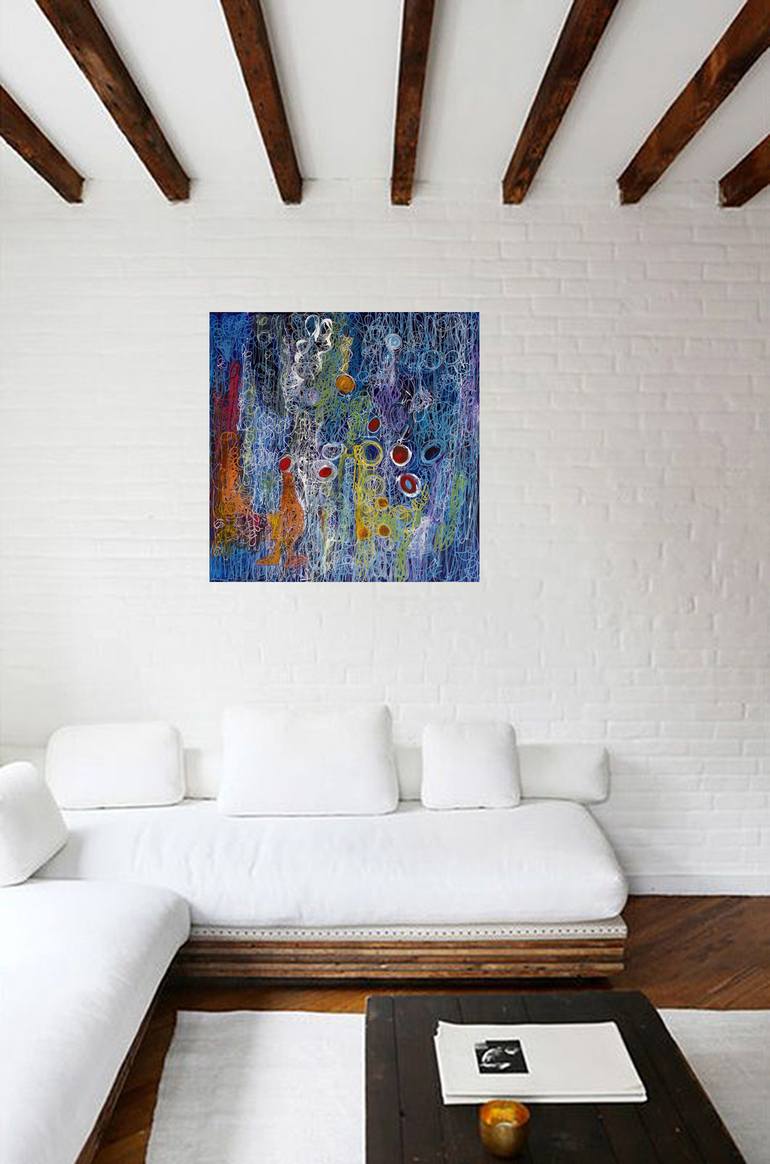 Original Fine Art Abstract Painting by Nathalie Gribinski