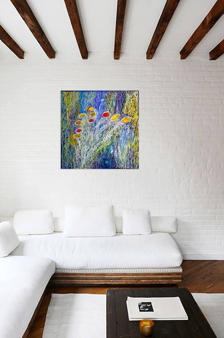 Original Fine Art Abstract Painting by Nathalie Gribinski