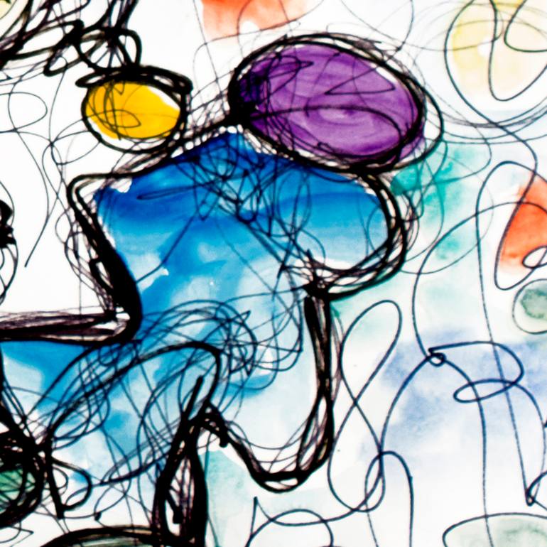 Original Abstract Expressionism Abstract Painting by Nathalie Gribinski