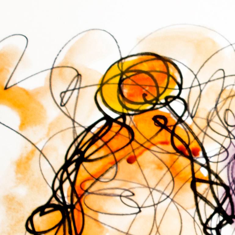 Original Abstract Expressionism Abstract Painting by Nathalie Gribinski