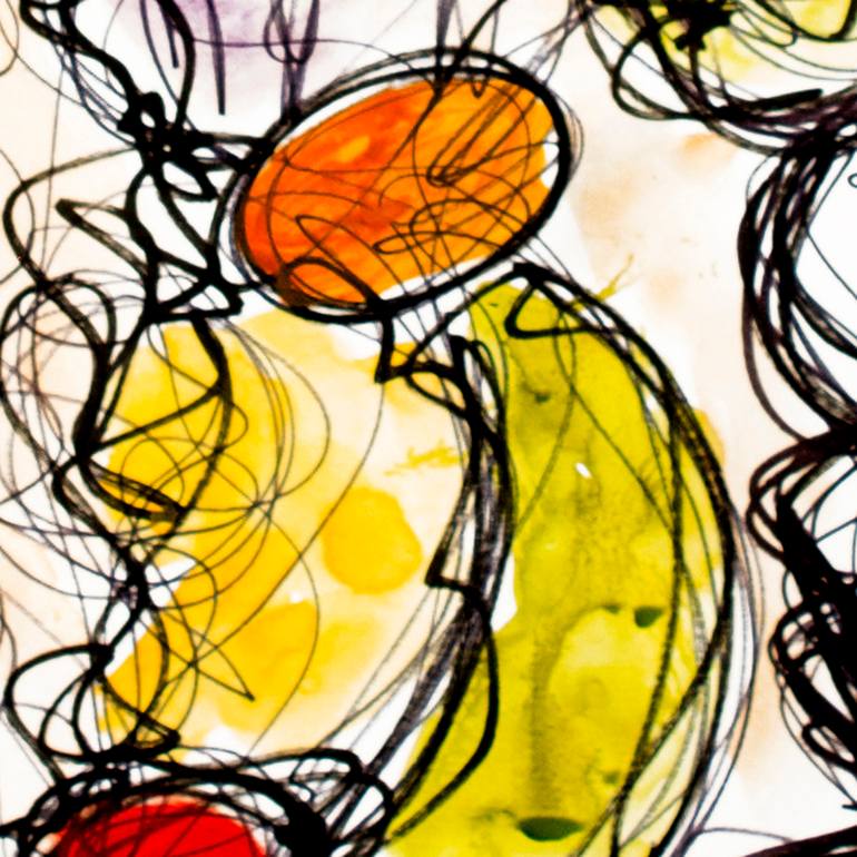 Original Abstract Expressionism Abstract Painting by Nathalie Gribinski