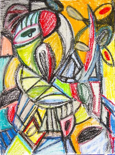 Print of Cubism Abstract Paintings by Nathalie Gribinski