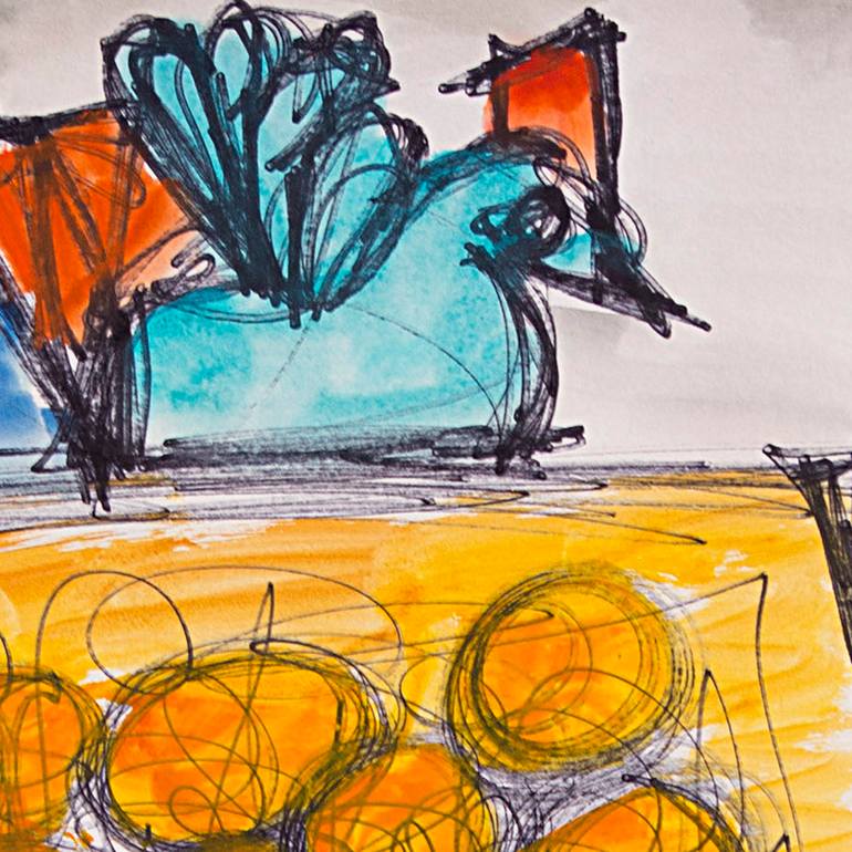 Original Abstract Expressionism Abstract Painting by Nathalie Gribinski