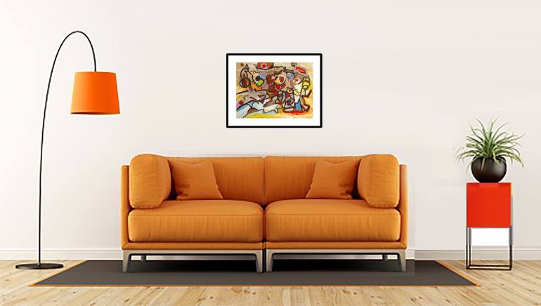 Original Abstract Expressionism Abstract Painting by Nathalie Gribinski