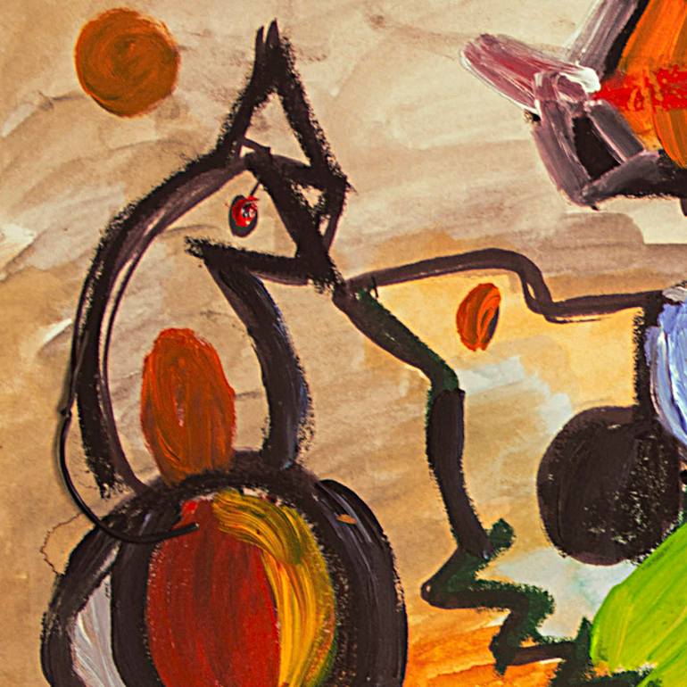 Original Abstract Expressionism Abstract Painting by Nathalie Gribinski