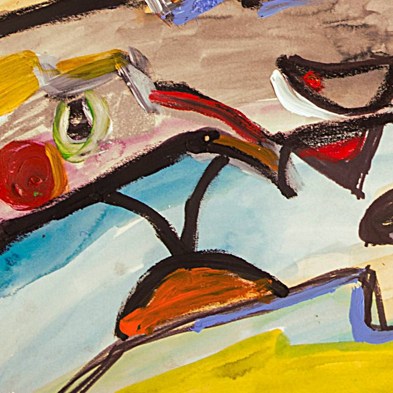 Original Abstract Expressionism Abstract Painting by Nathalie Gribinski