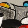Abstract drawing/painting created with charcoal and acrylics on paper. Needs to be framed.