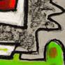 Abstract drawing/painting created with charcoal and acrylics on paper. Needs to be framed.