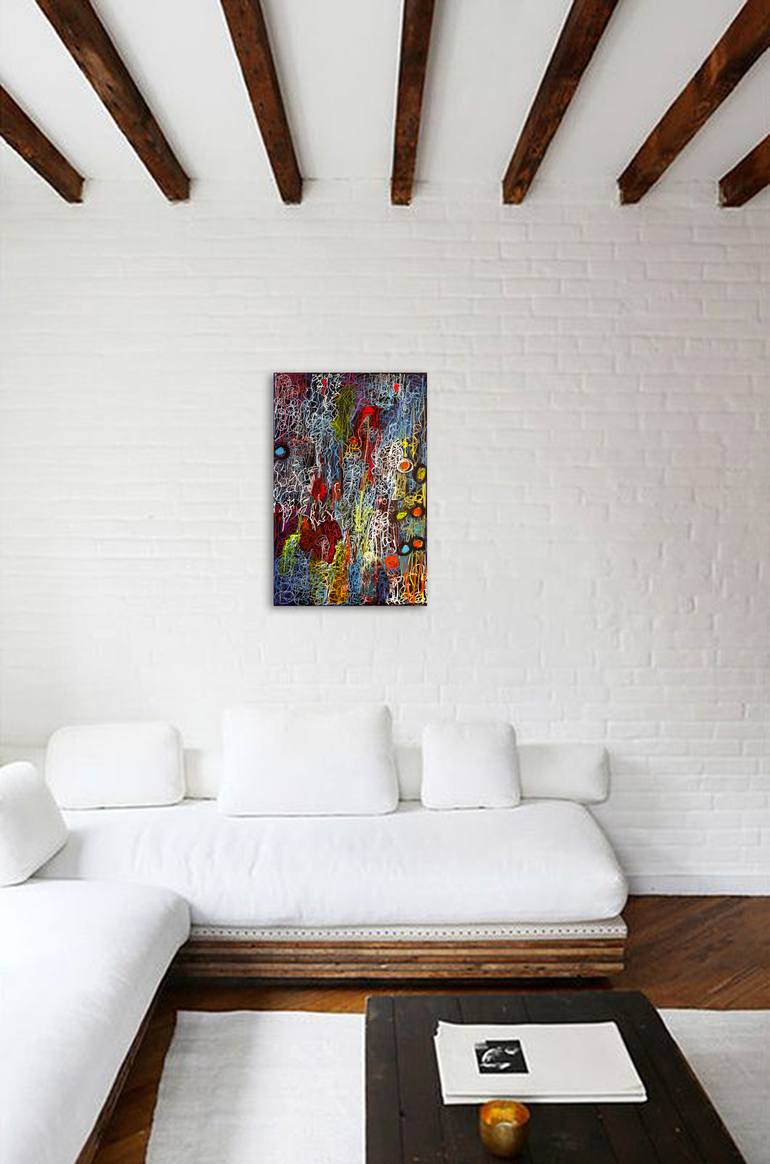 Original Fine Art Abstract Painting by Nathalie Gribinski