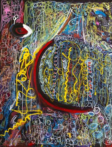 Original Surrealism Abstract Paintings by Nathalie Gribinski