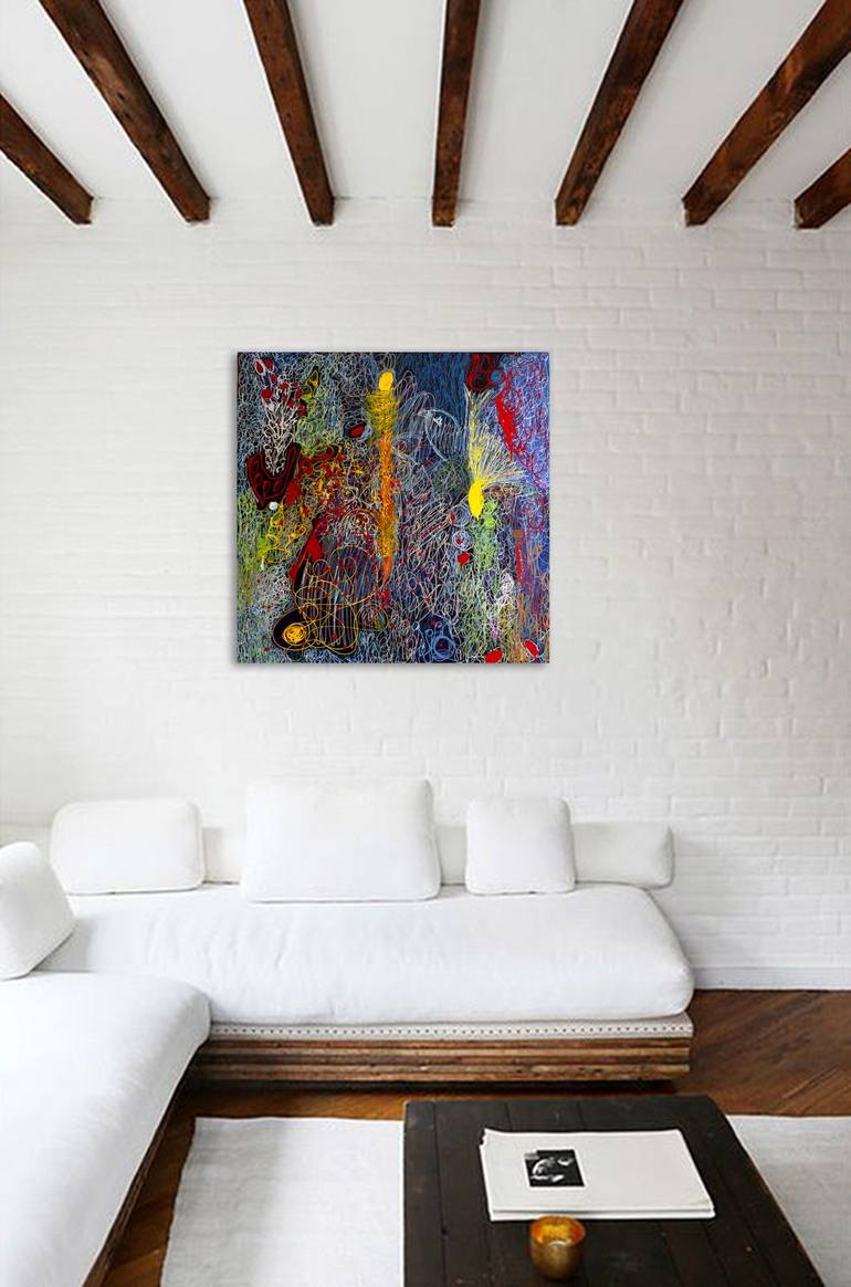 Original Abstract Expressionism Abstract Painting by Nathalie Gribinski