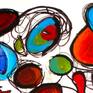 Painting created with mixed media, part of "The Strings of Life" series. Ready to hang
