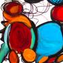 Painting created with mixed media, part of "The Strings of Life" series. Ready to hang