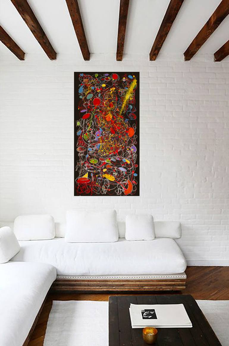 Original Abstract Expressionism Abstract Painting by Nathalie Gribinski