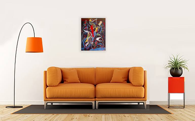 Original Abstract Expressionism Abstract Painting by Nathalie Gribinski