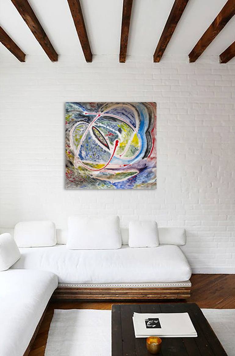 Original Abstract Expressionism Abstract Painting by Nathalie Gribinski