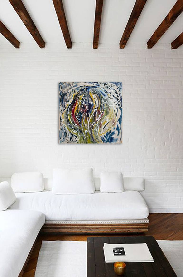 Original Abstract Expressionism Abstract Painting by Nathalie Gribinski