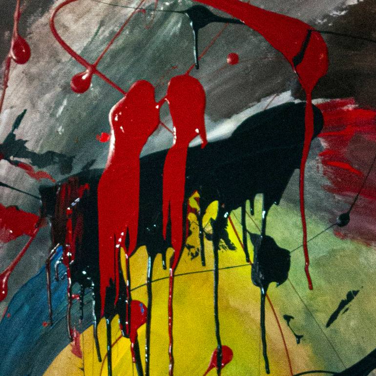 Original Abstract Expressionism Abstract Painting by Nathalie Gribinski