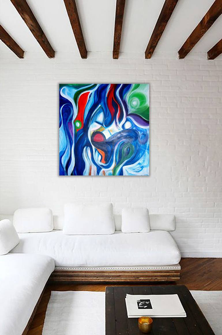 Original Abstract Expressionism Abstract Painting by Nathalie Gribinski