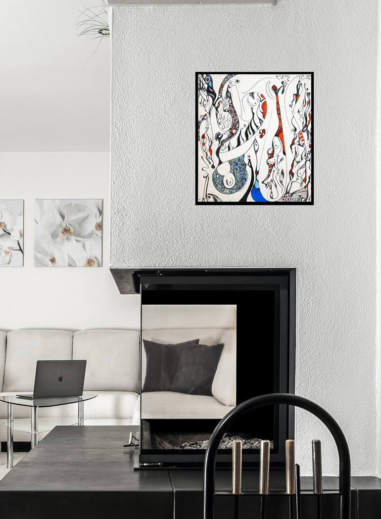 Original Abstract Expressionism Abstract Painting by Nathalie Gribinski