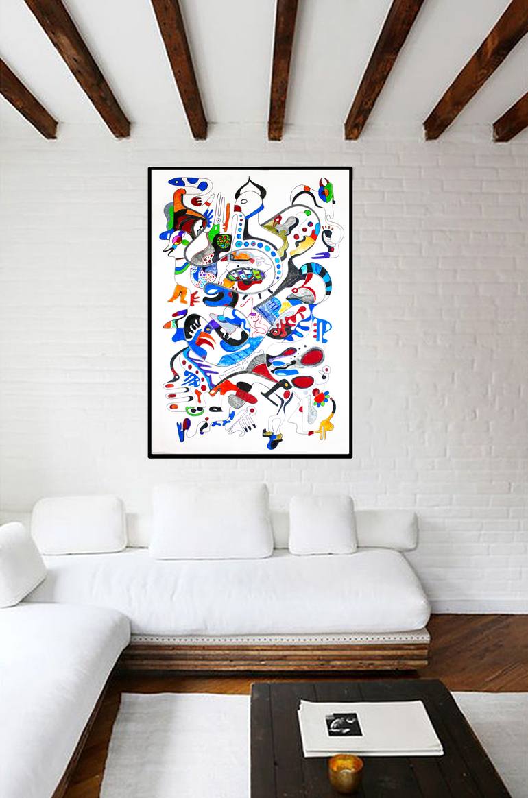 Original Abstract Expressionism Abstract Painting by Nathalie Gribinski