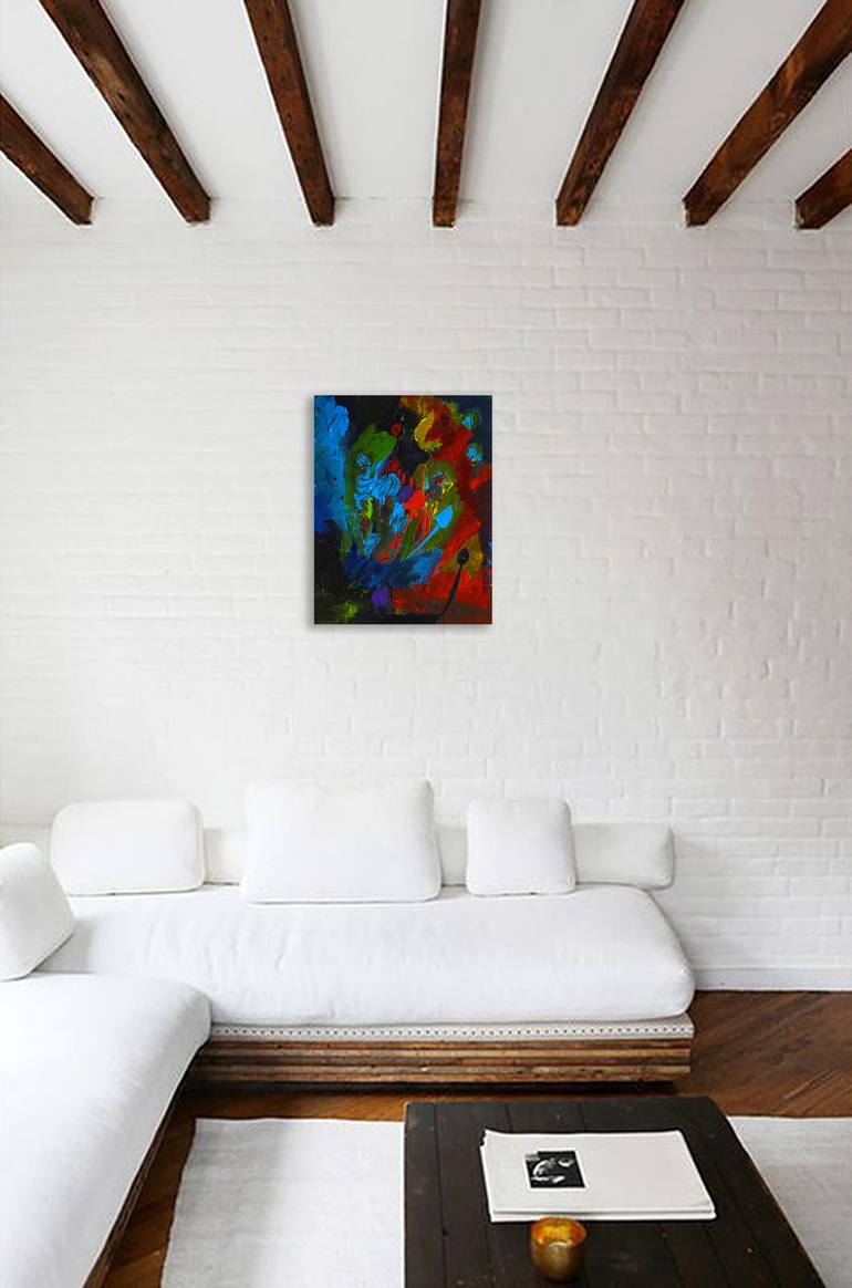 Original Abstract Expressionism Abstract Painting by Nathalie Gribinski