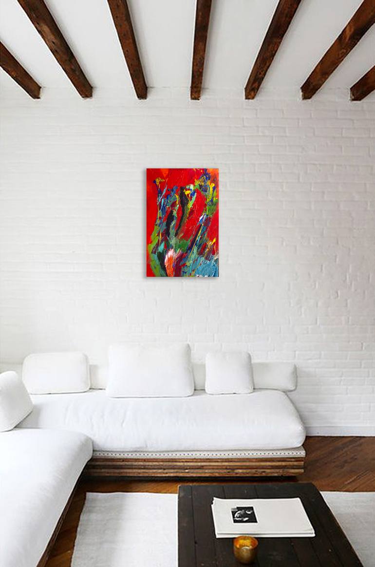 Original Abstract Expressionism Abstract Painting by Nathalie Gribinski