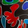 A large painting created with acrylics and oil markers on canvas. This painting is made up of dancers, fairies, tales, journeys...
