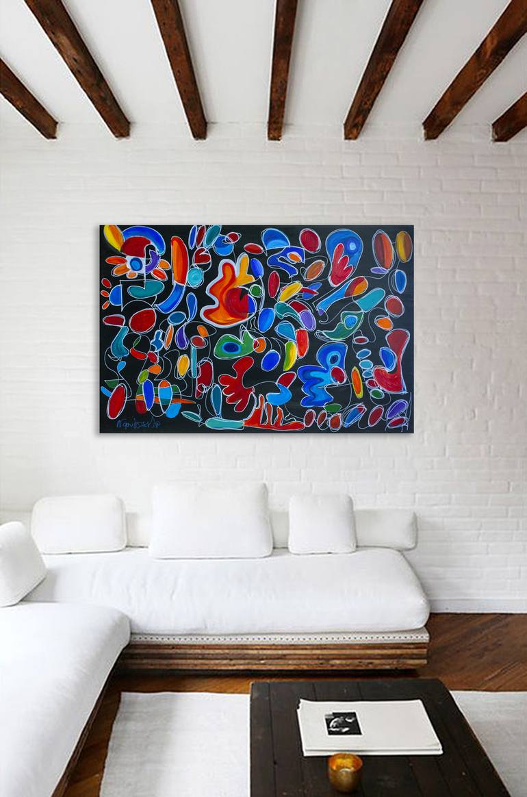 Original Abstract Painting by Nathalie Gribinski