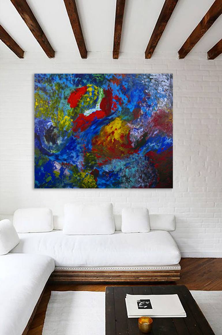 Original Abstract Expressionism Abstract Painting by Nathalie Gribinski
