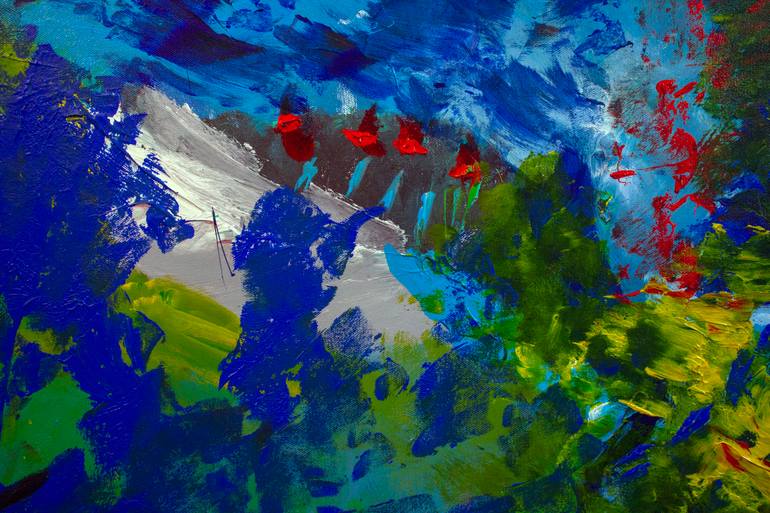 Original Abstract Expressionism Abstract Painting by Nathalie Gribinski