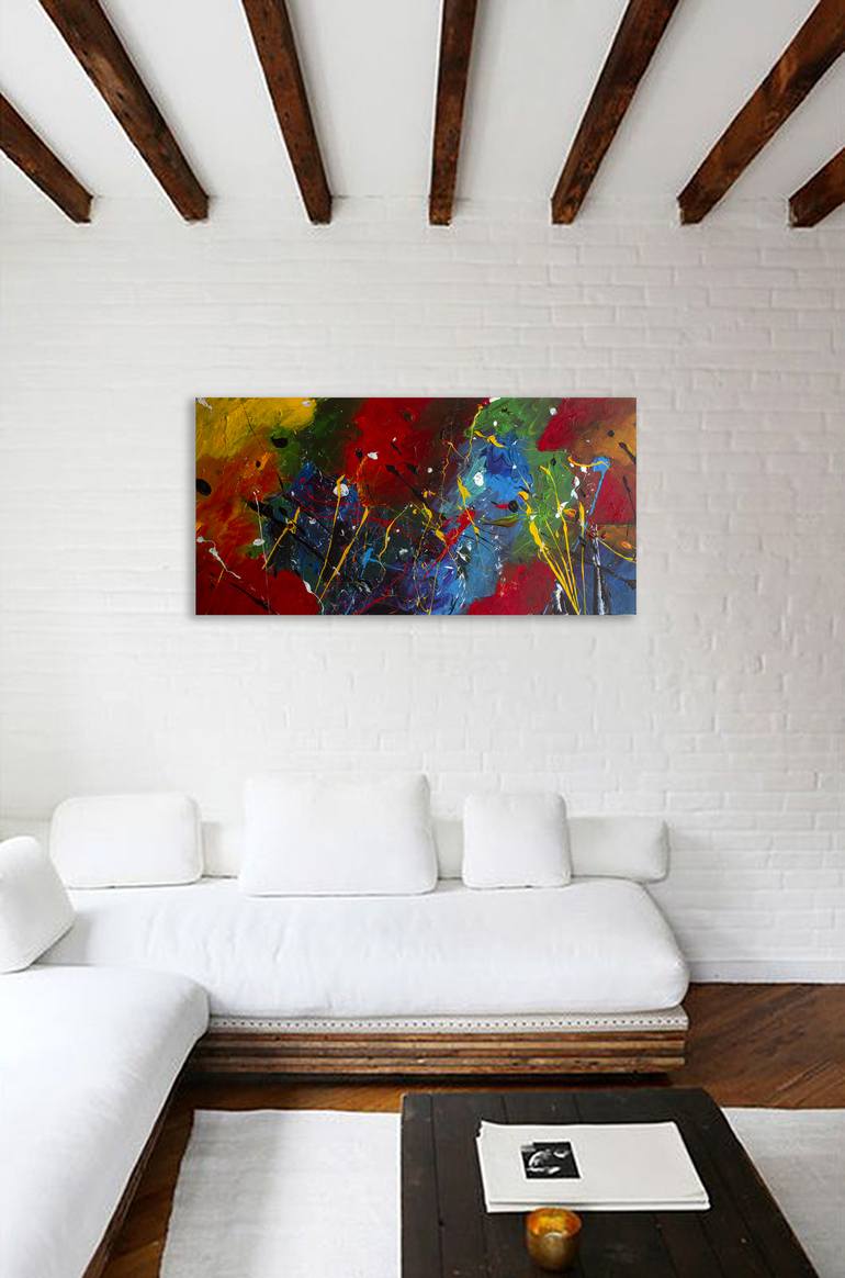 Original Abstract Expressionism Abstract Painting by Nathalie Gribinski