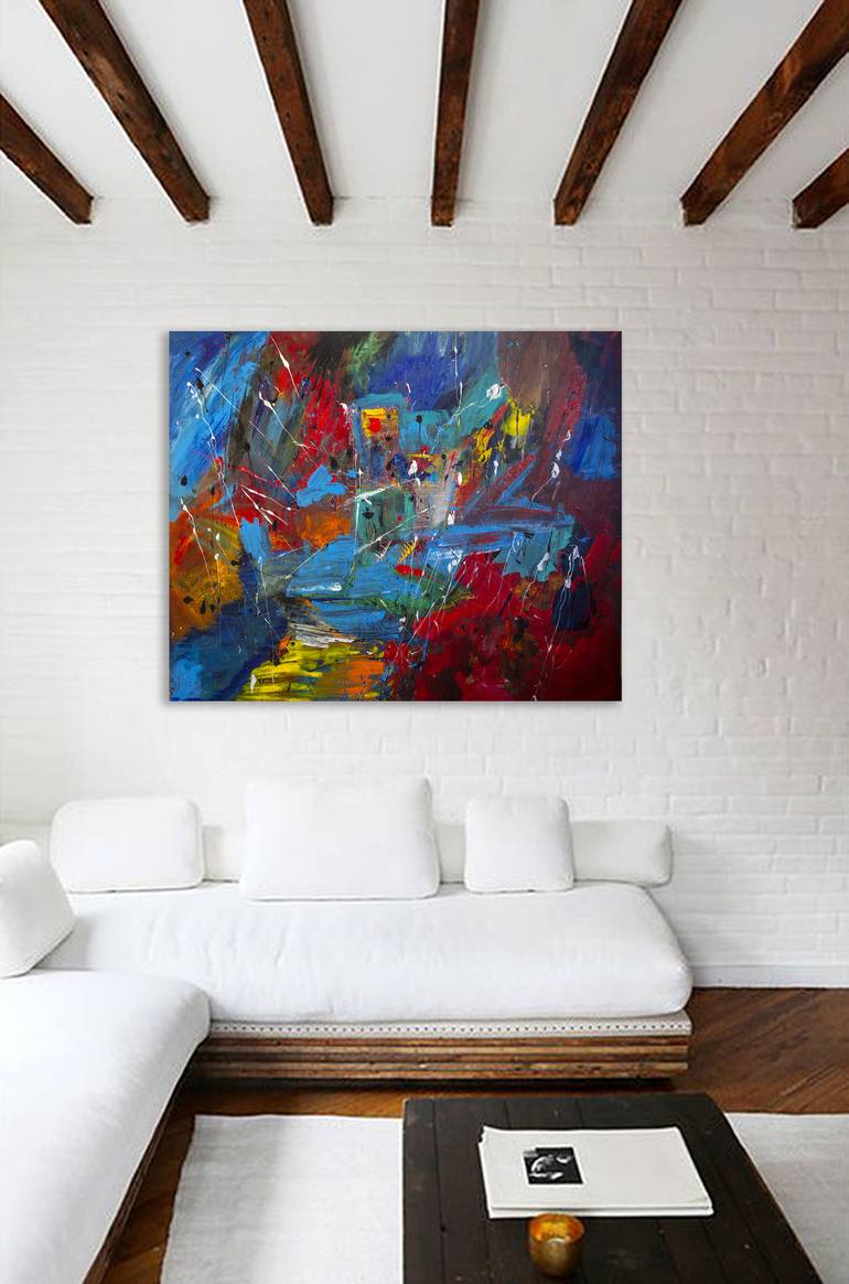 Original Abstract Expressionism Abstract Painting by Nathalie Gribinski