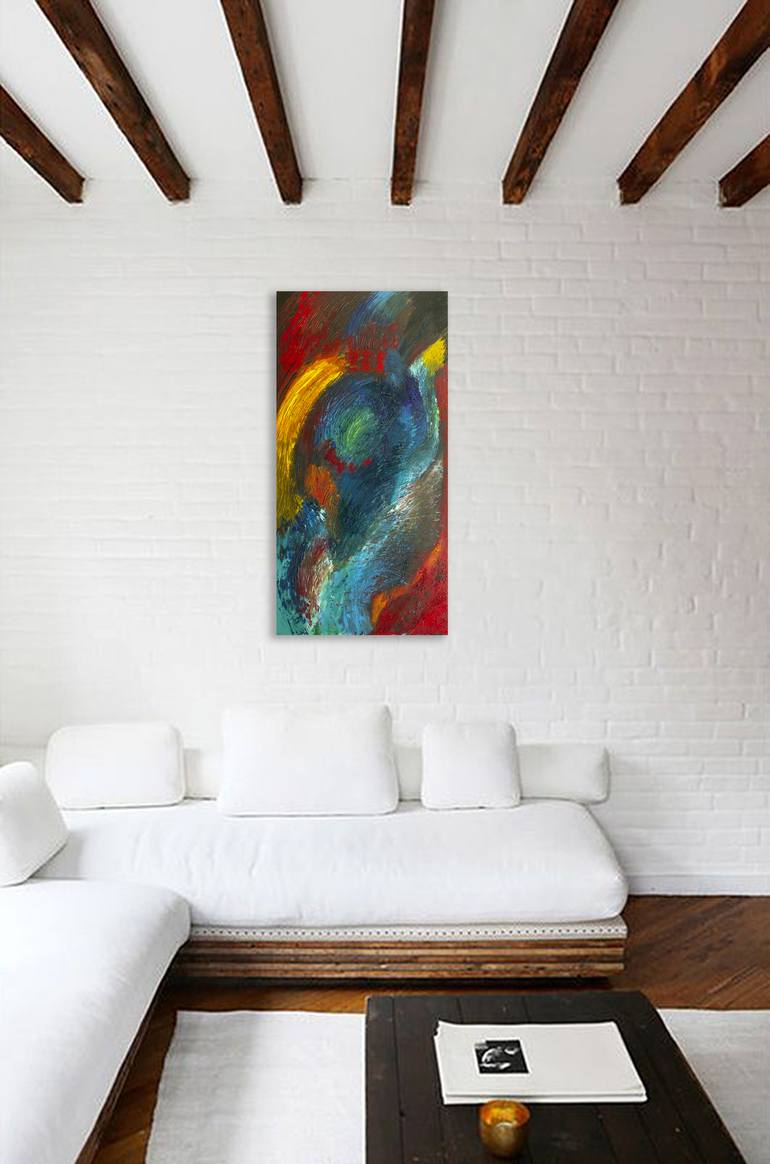 Original Abstract Expressionism Abstract Painting by Nathalie Gribinski