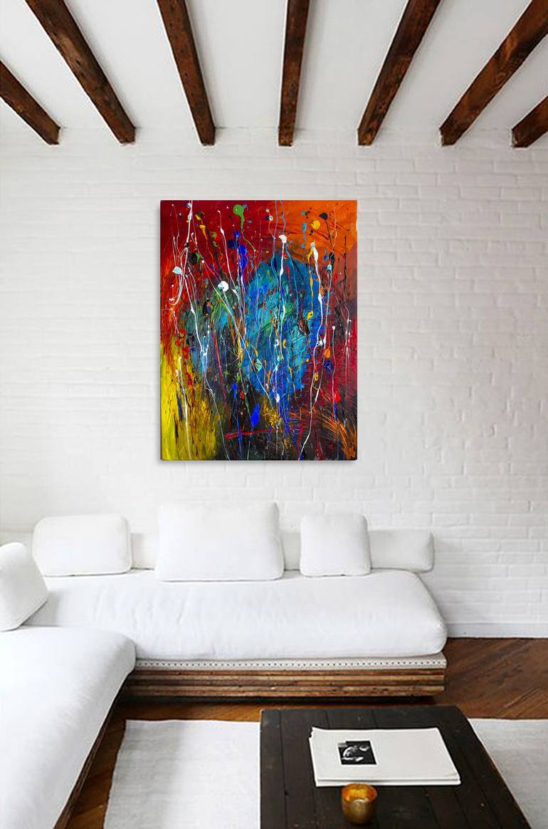 Original Abstract Expressionism Abstract Painting by Nathalie Gribinski