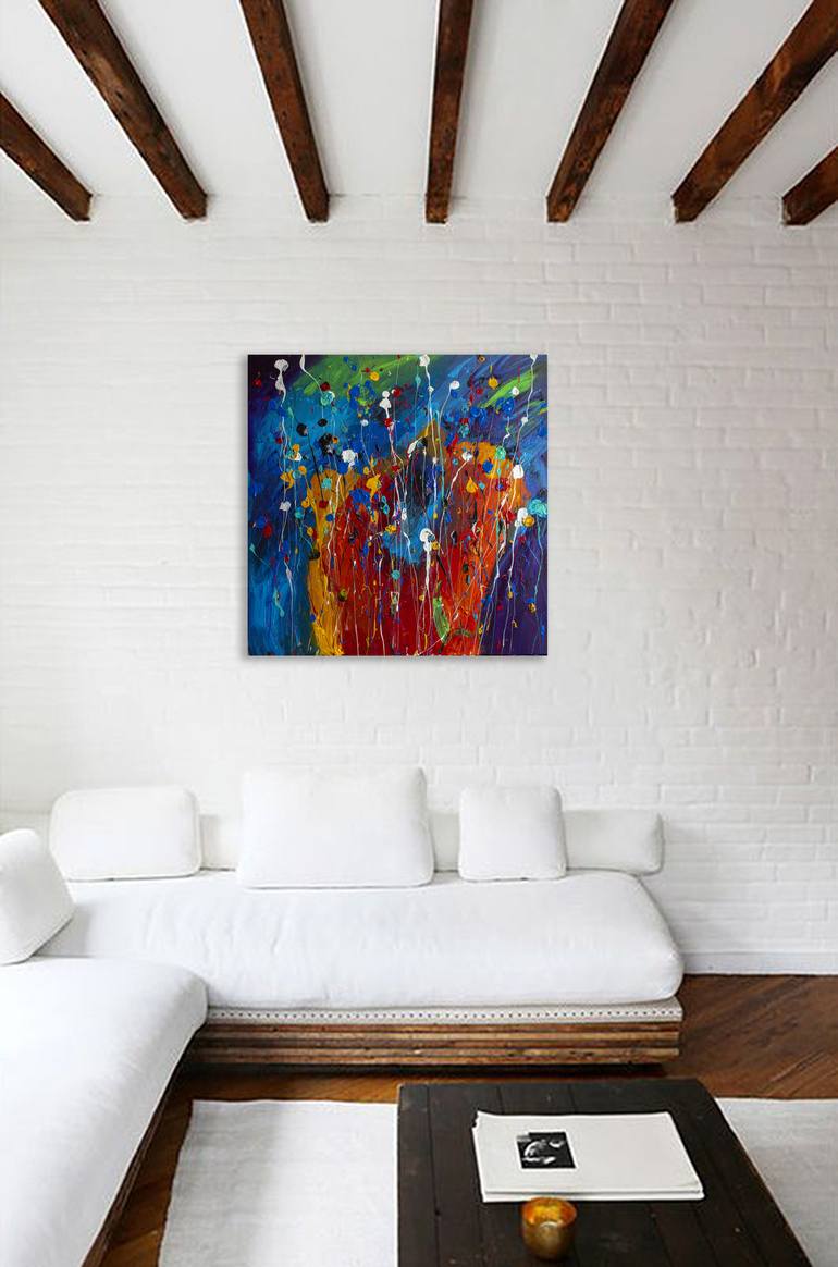 Original Abstract Expressionism Abstract Painting by Nathalie Gribinski