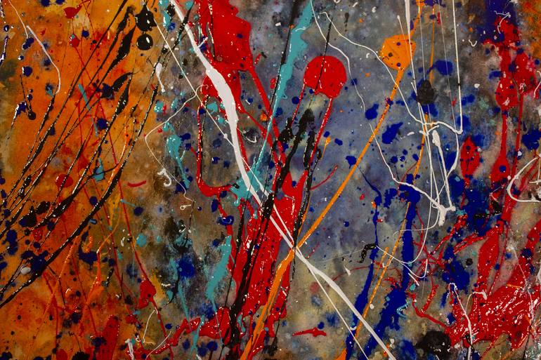 Original Abstract Expressionism Abstract Painting by Nathalie Gribinski