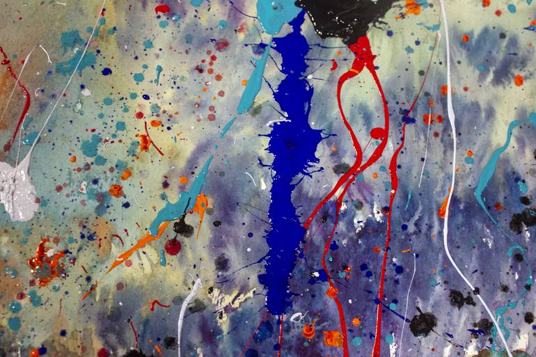 Original Abstract Expressionism Abstract Painting by Nathalie Gribinski