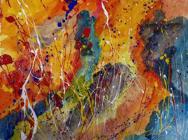 Original Abstract Expressionism Abstract Paintings by Nathalie Gribinski