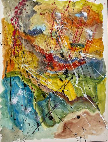 Original Abstract Expressionism Abstract Paintings by Nathalie Gribinski