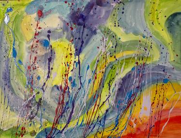 Original Abstract Expressionism Abstract Paintings by Nathalie Gribinski