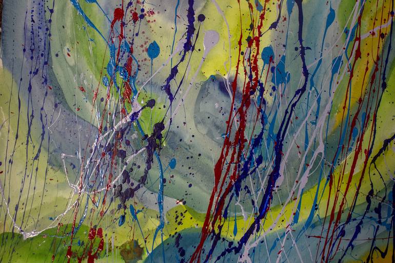 Original Abstract Expressionism Abstract Painting by Nathalie Gribinski