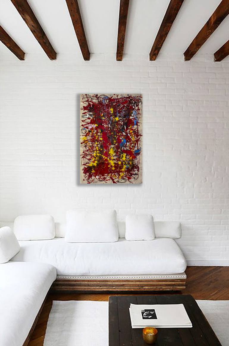 Original Abstract Expressionism Abstract Painting by Nathalie Gribinski