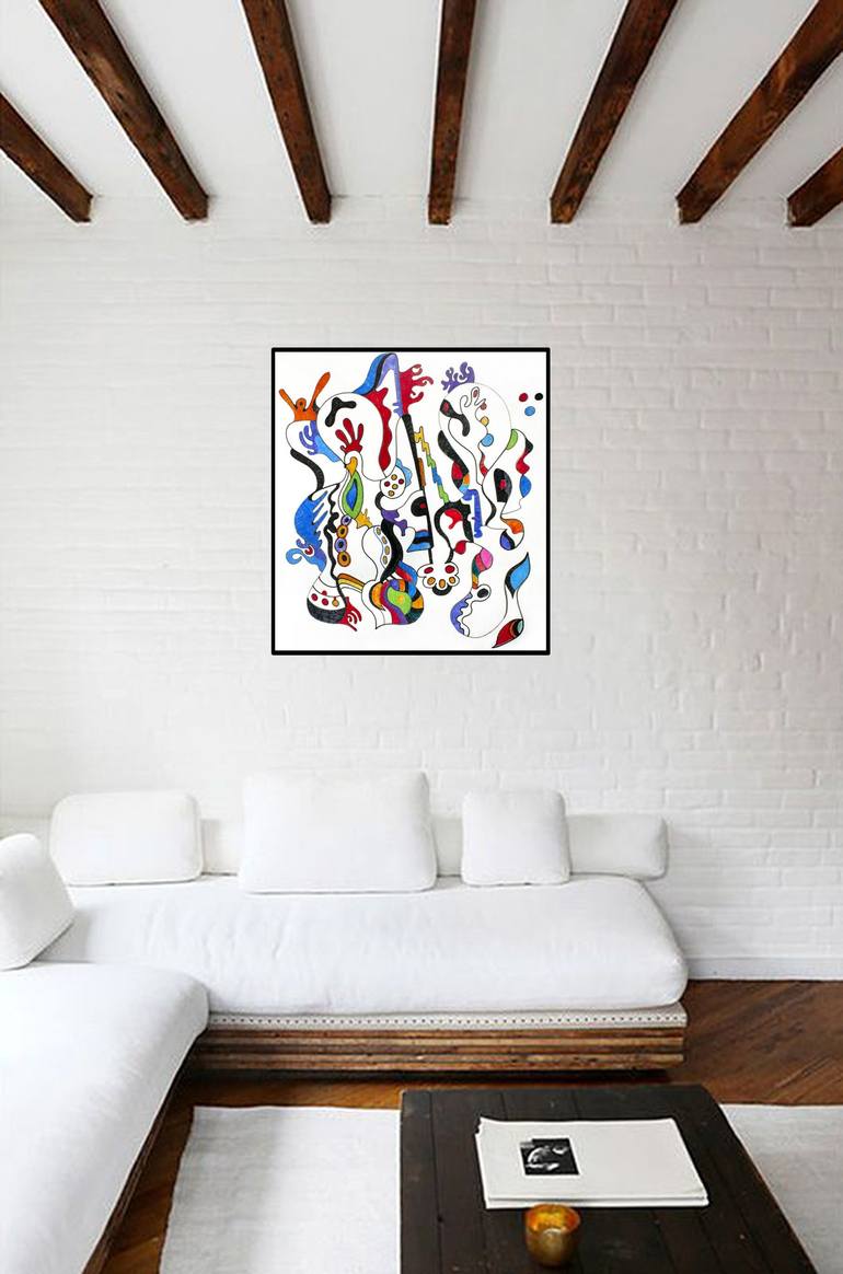 Original Abstract Painting by Nathalie Gribinski