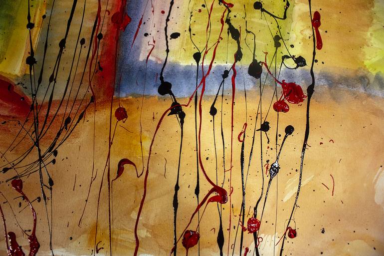 Original Abstract Expressionism Abstract Painting by Nathalie Gribinski