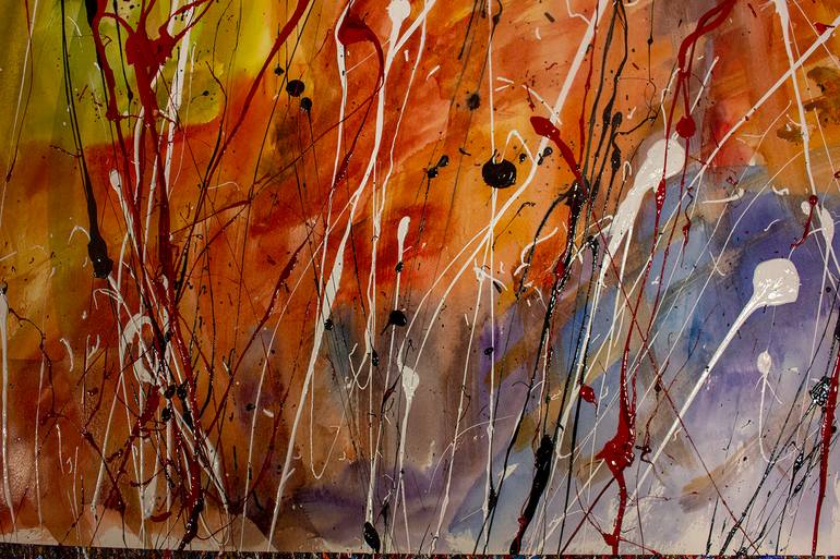 Original Abstract Expressionism Abstract Painting by Nathalie Gribinski